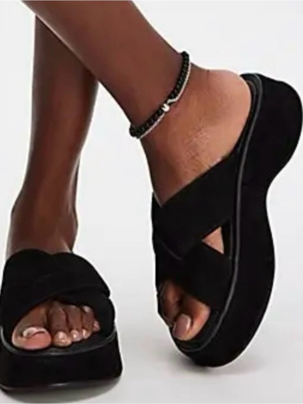 Free People Asbury Flatform Sandals Black Size 10